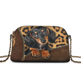 DachyCharm Sassy Doxie Leather Crossbody Bag