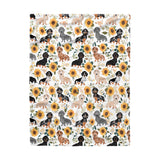 Dachycharm Golden Blossoms Fleece Blanket