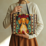DachyCharm Doxie Spirit Leather Tote Bag
