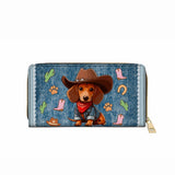 DachyCharm Cowboy Doxie Leather Wallet