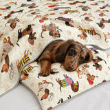 DachyCharm Dachshund Troupe Quilt 3-Piece Set