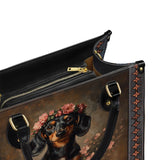 DachyCharm Rosewood Queen Personalized Leather Bag