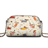 DachyCharm Doxie Whimsy Leather Crossbody Bag