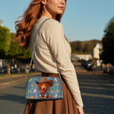 DachyCharm Cowboy Doxie Leather Crossbody Bag