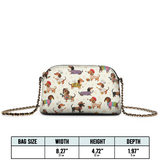 DachyCharm Dachshund Troupe Leather Crossbody Bag