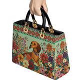 DachyCharm Wildflower Weenie Lady Leather Bag
