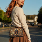 DachyCharm Daisy Crown Leather Crossbody Bag