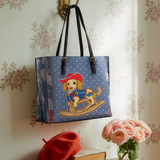 DachyCharm Rodeo Pup Leather Tote Bag