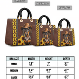 DachyCharm Sunflower Cowboy Lady Leather Bag