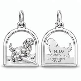 Long Hair dachshund charm