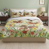 DachyCharm Spring Pup Joy Quilt 3-Piece Set
