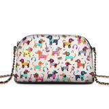DachyCharm Dachshund Disco Leather Crossbody Bag