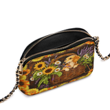 DachyCharm Dachshund Basket Leather Crossbody Bag