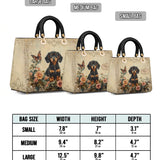 DachyCharm VINTAGE ROSE PERSONALIZED Lady Leather Bag