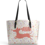 DachyCharm Heartful Meadow Leather Tote Bag