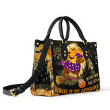DachyCharm Witchy Warning Leather Bag