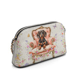 DachyCharm Royal Bloom Leather Crossbody Bag