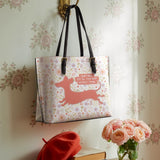 DachyCharm Heartful Meadow Leather Tote Bag