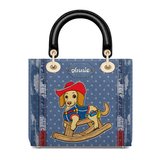 DachyCharm Rodeo Pup Personalized Lady Leather Bag
