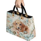 DachyCharm PEACH BLOOM PERSONALIZED Lady Leather Bag