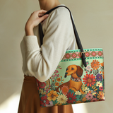 DachyCharm Wildflower Weenie Leather Tote Bag