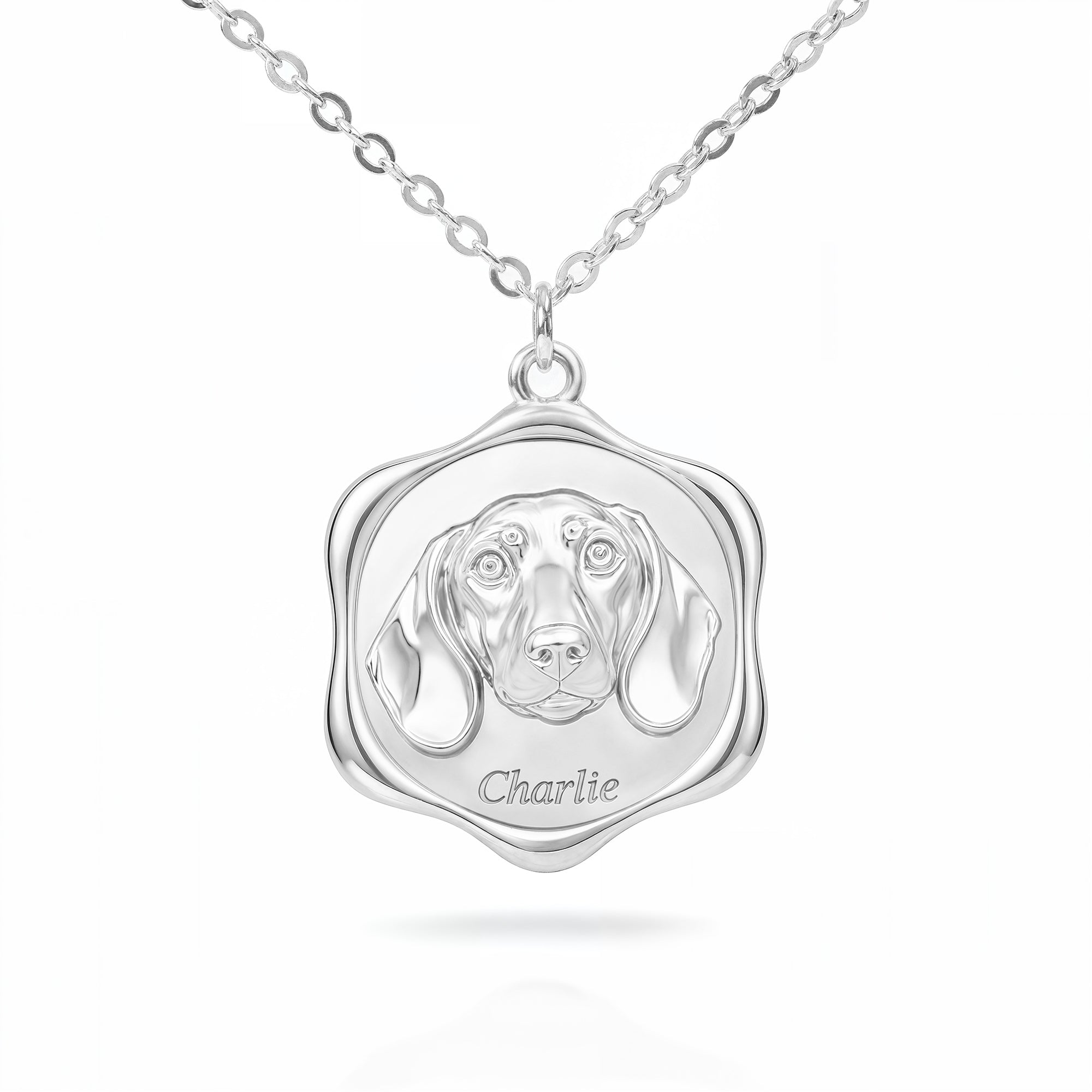 Dachycharm Dachshund Precious Paw - Upload Pet Portrait Photo Necklace