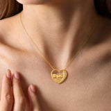 Dachycharm Dachshund Starry Slumber – Personalized Pet Heart Necklace