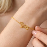 Dachycharm The Fine Line Dachshund Portrait - Personalized Handcrafted Bracelet