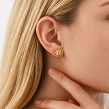 Dachycharm The Little Paw Huggie Earings in 18K Gold Vermeil/ Silver