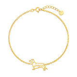 Dachycharm The Fine Line Dachshund Portrait - Personalized Handcrafted Bracelet