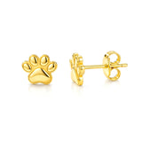 Dachycharm The Little Paw Huggie Earings in 18K Gold Vermeil/ Silver