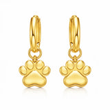 Dachycharm The Little Paw Huggie Earings in 18K Gold Vermeil/ Silver
