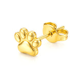 Dachycharm The Little Paw Huggie Earings in 18K Gold Vermeil/ Silver