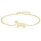 Dachycharm The Fine Line Dachshund Portrait - Personalized Handcrafted Bracelet
