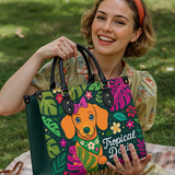 DachyCharm Tropical Doxie Leather Bag