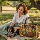 DachyCharm Dachshund Basket Leather Bag