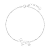 Dachycharm The Fine Line Dachshund Portrait - Personalized Handcrafted Bracelet