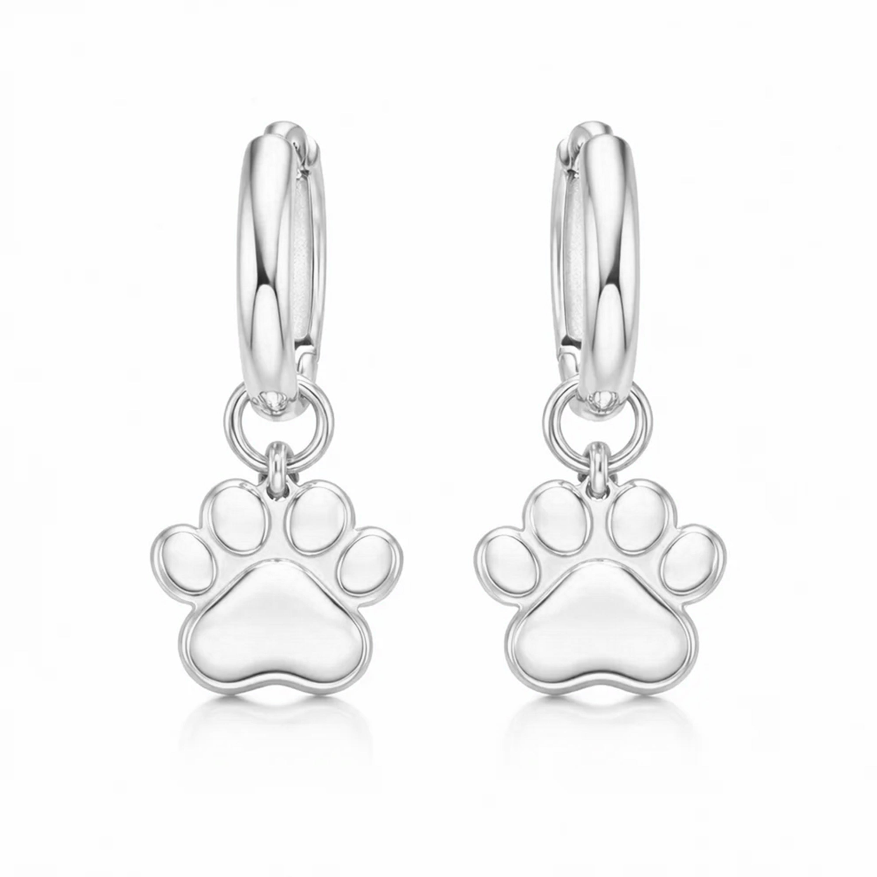 Dachycharm The Little Paw Huggie Earings in 18K Gold Vermeil/ Silver