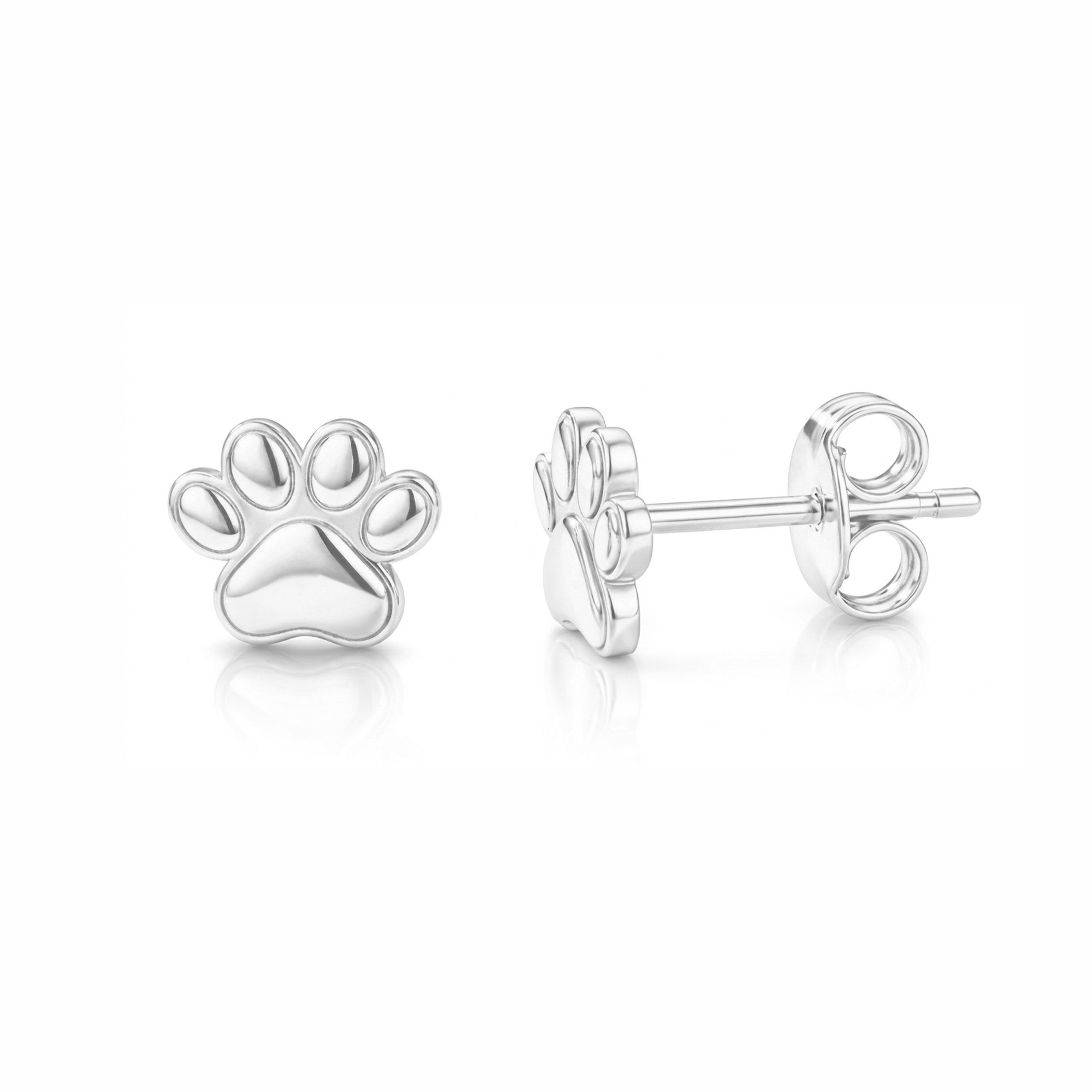 Dachycharm The Little Paw Huggie Earings in 18K Gold Vermeil/ Silver