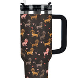 DachyCharm Little Hearts Doxies Tumbler