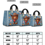 DachyCharm COWBOY DOXIE PERSONALIZED Lady Leather Bag