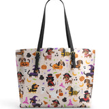 DachyCharm Trick or Treat Tails Leather Tote Bag