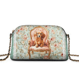 DachyCharm Velvet Throne Leather Crossbody Bag