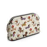 DachyCharm Dachshund Troupe Leather Crossbody Bag