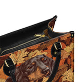 DachyCharm Autumn Pup Whisper Leather Bag