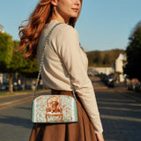 DachyCharm Velvet Throne Leather Crossbody Bag