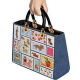 DachyCharm Berry Doxie Quilt Lady Leather Bag