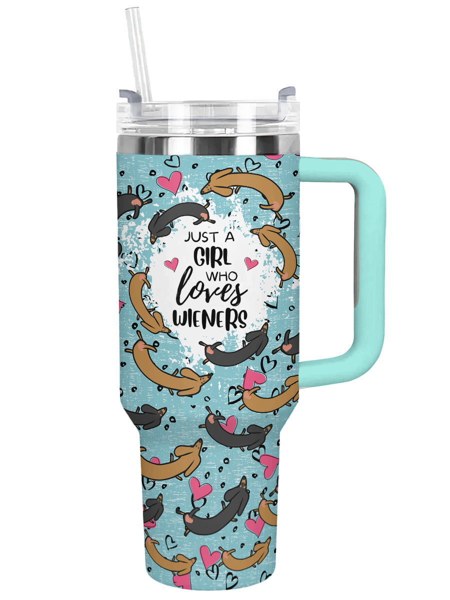 DachyCharm Girl Loves Wieners Tumbler