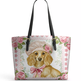 DachyCharm Rosalia Pup Leather Tote Bag