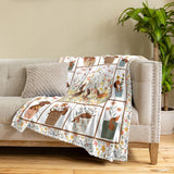 Dachycharm Flowers Dachshunds Fleece Blanket